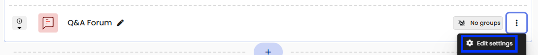 Moodle - Edit Dropdown Menu - Edit Settings